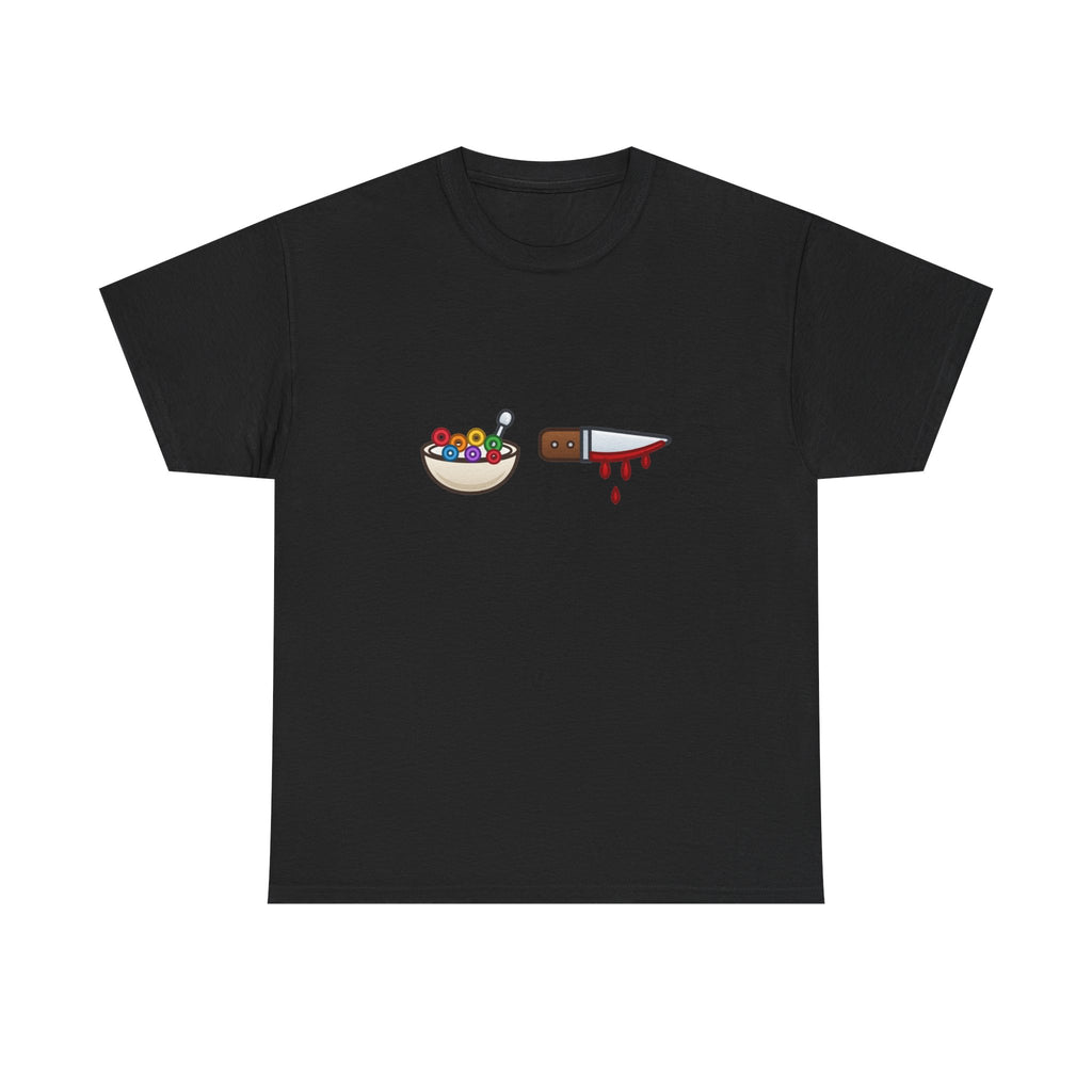Cereal and Bloody Knife T-Shirt | Funny Dark Humor Graphic Tee