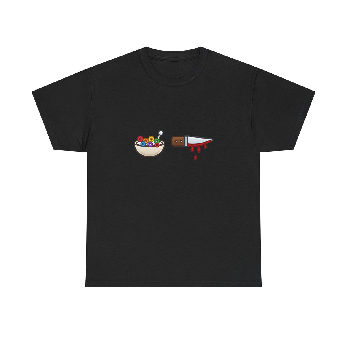 Cereal and Bloody Knife T-Shirt | Funny Dark Humor Graphic Tee