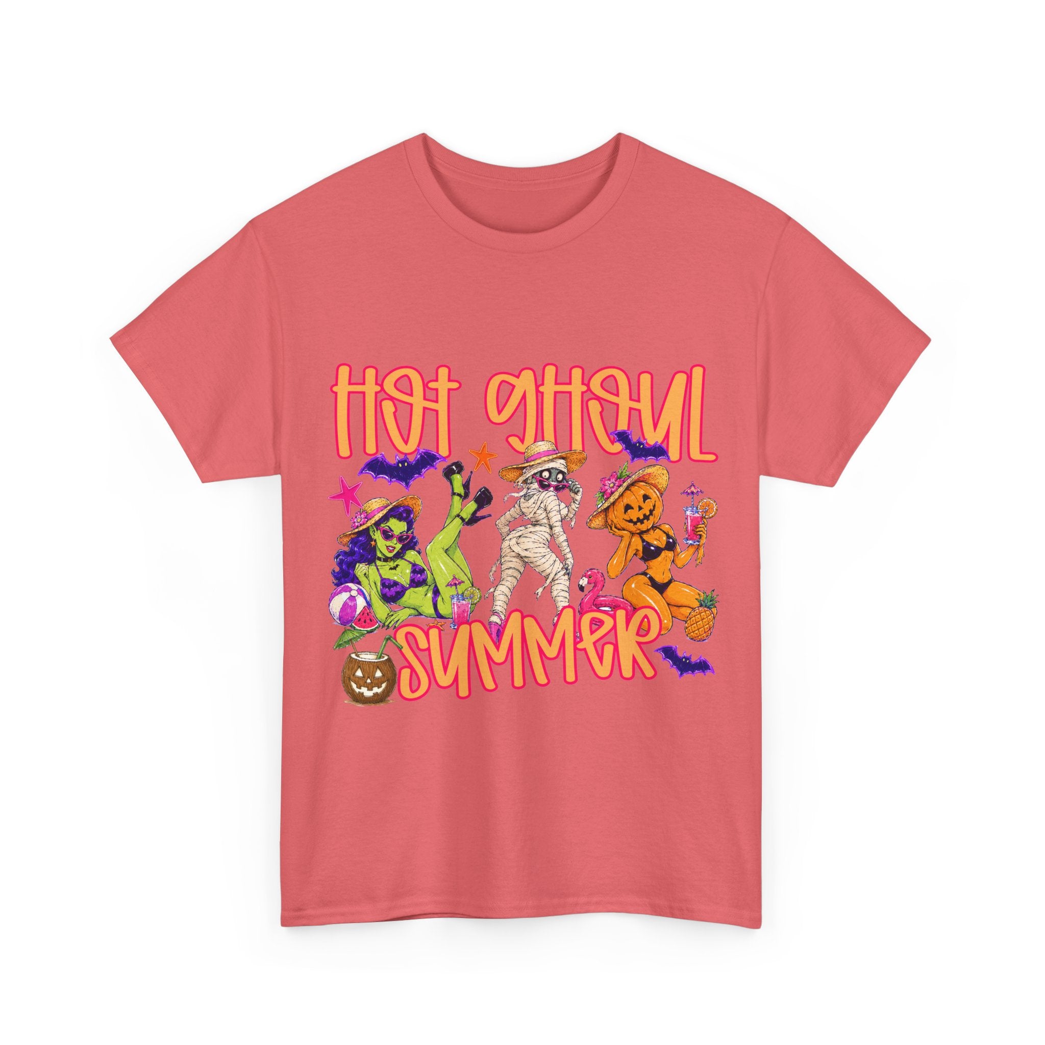 Hot Ghoul Summer T-Shirt | Halloween Mummies, Witch Cat, Pumpkin Costume