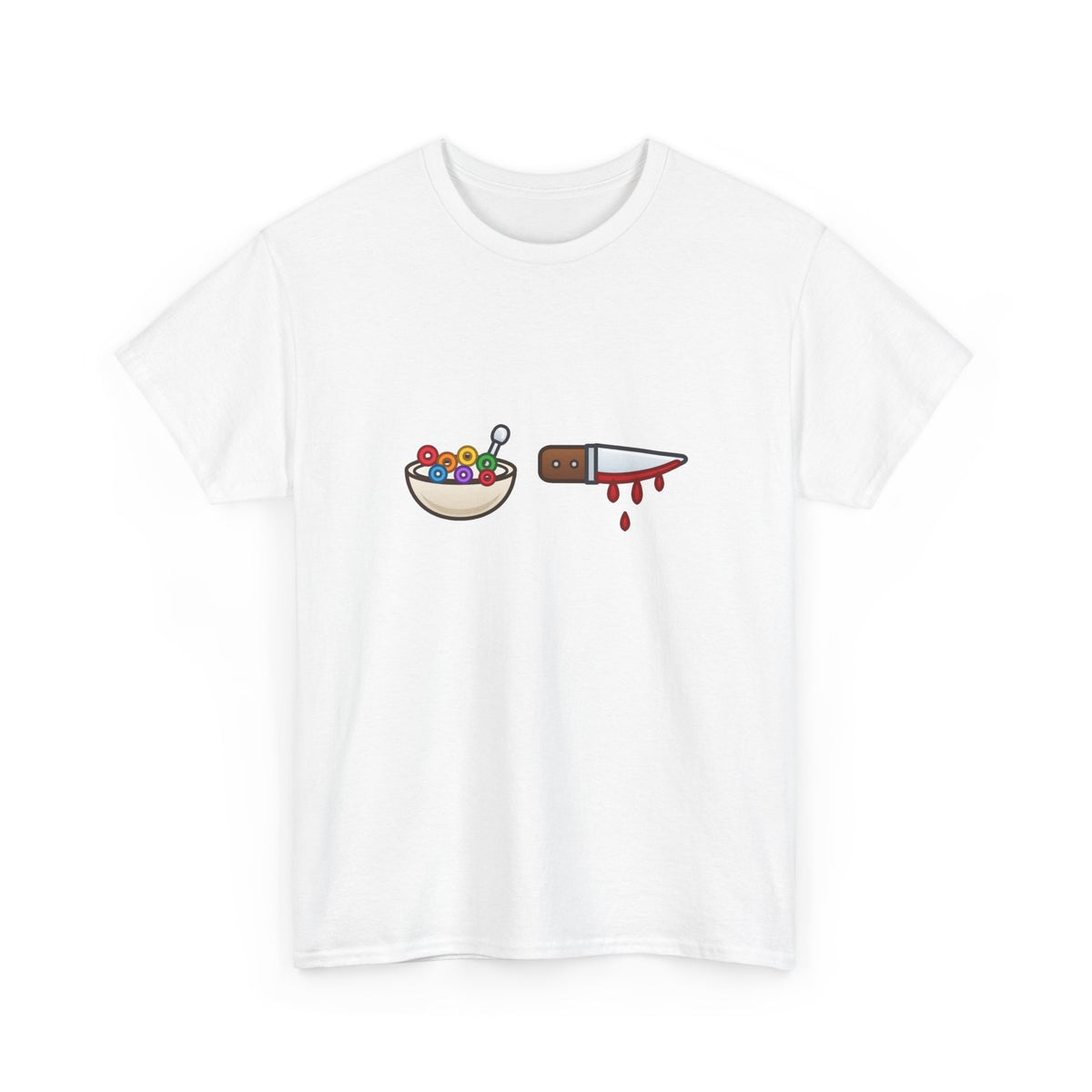 Cereal and Bloody Knife T-Shirt | Funny Dark Humor Graphic Tee