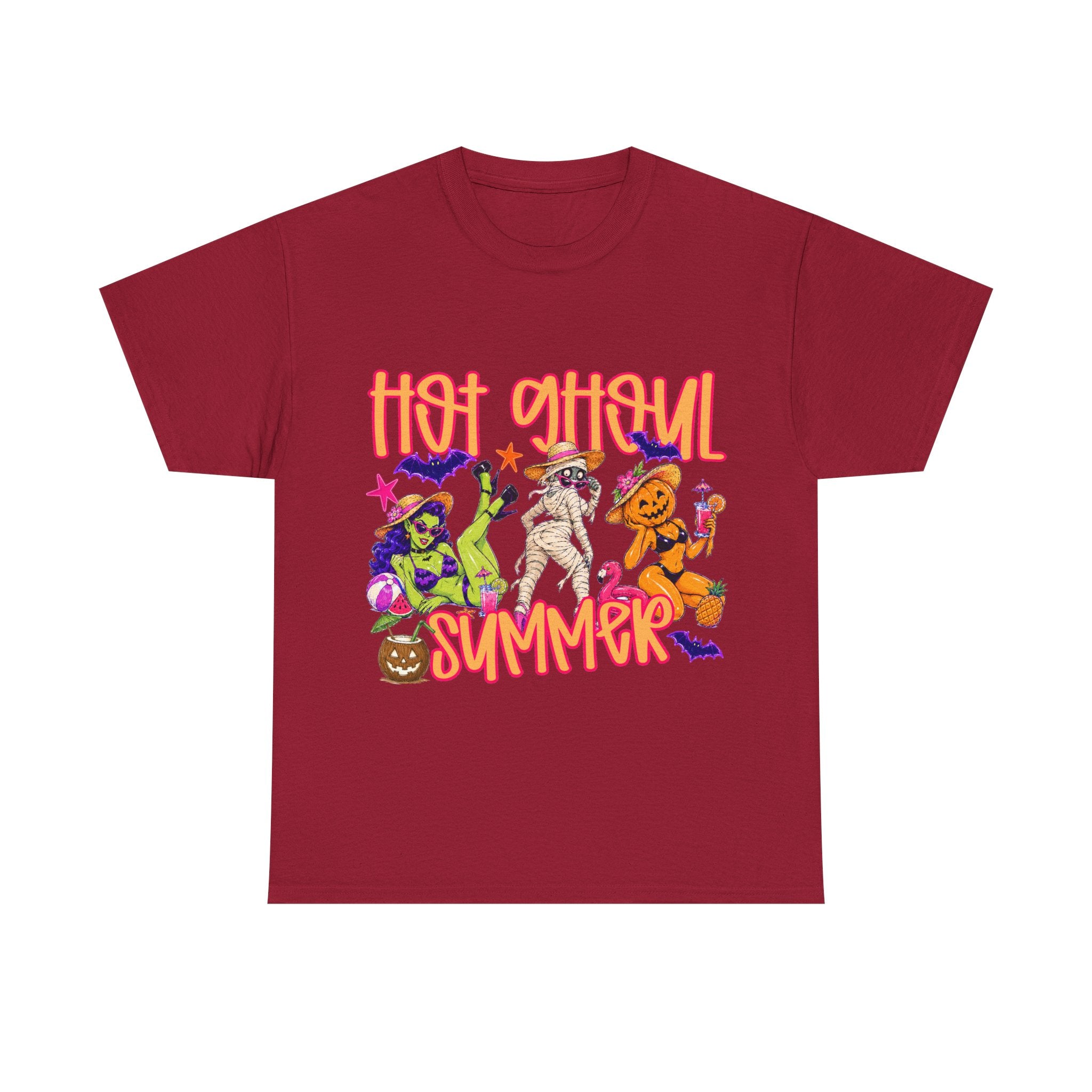 Hot Ghoul Summer T-Shirt | Halloween Mummies, Witch Cat, Pumpkin Costume