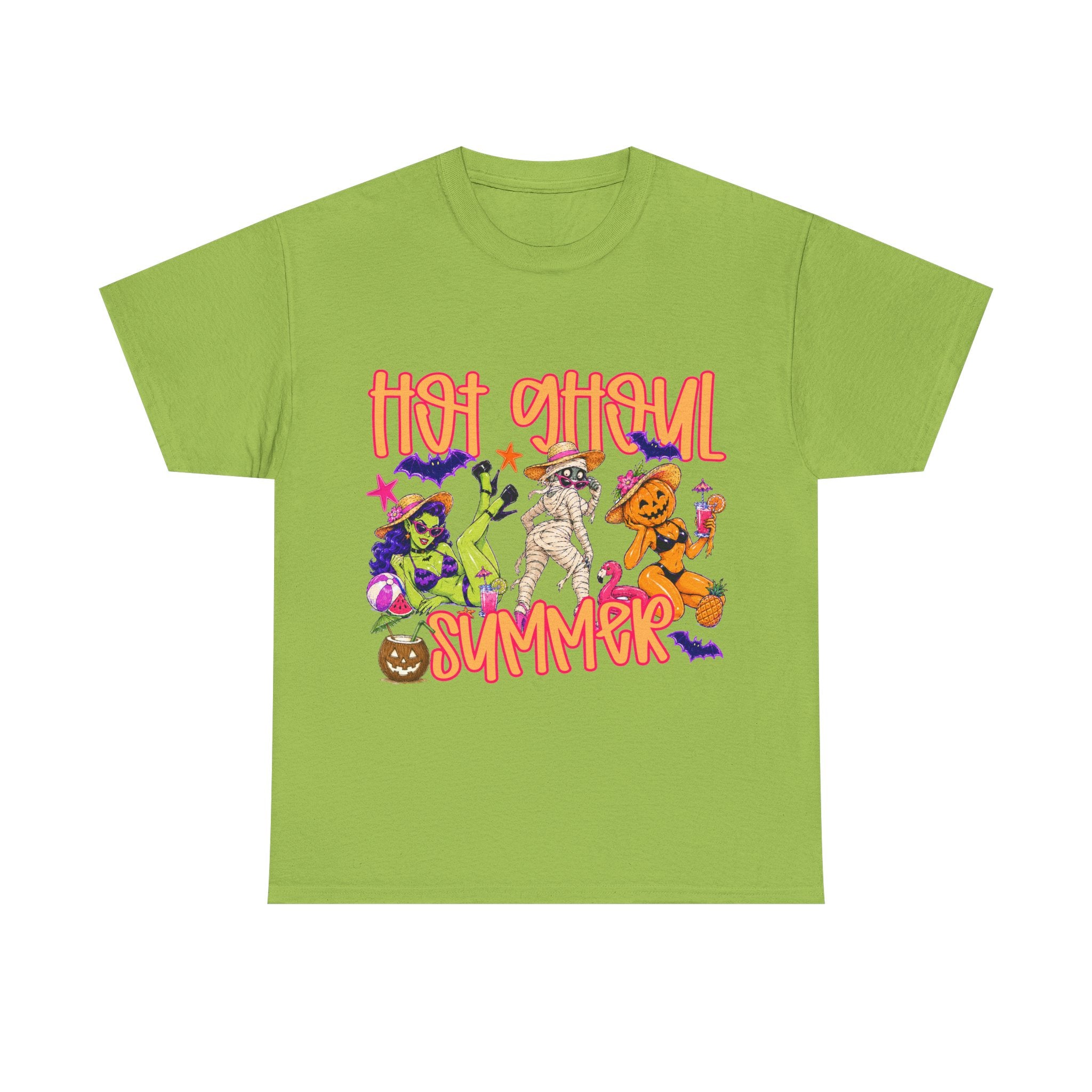 Hot Ghoul Summer T-Shirt | Halloween Mummies, Witch Cat, Pumpkin Costume