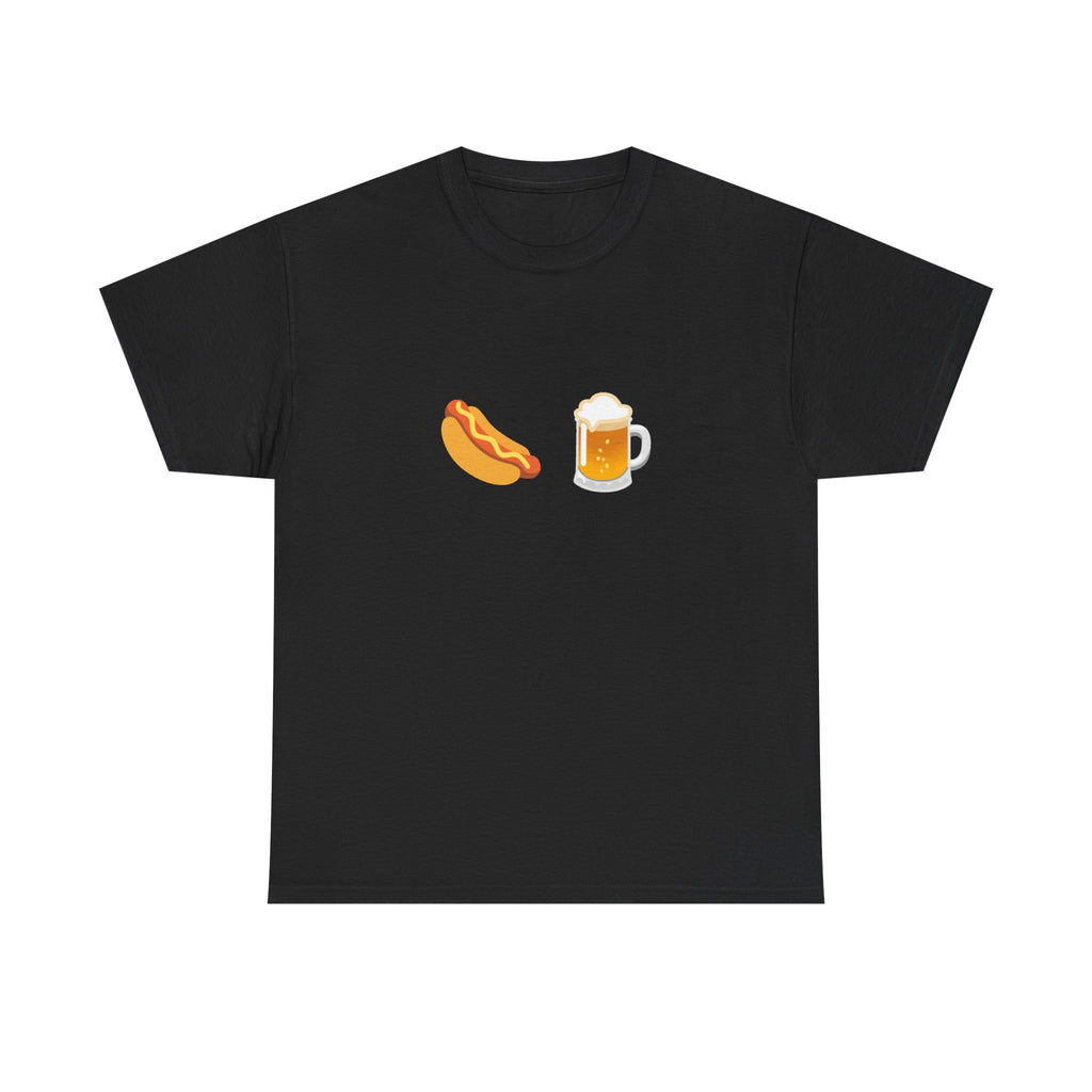 Hot Dog and Beer Emoji Tee | Food Emoji T-Shirt