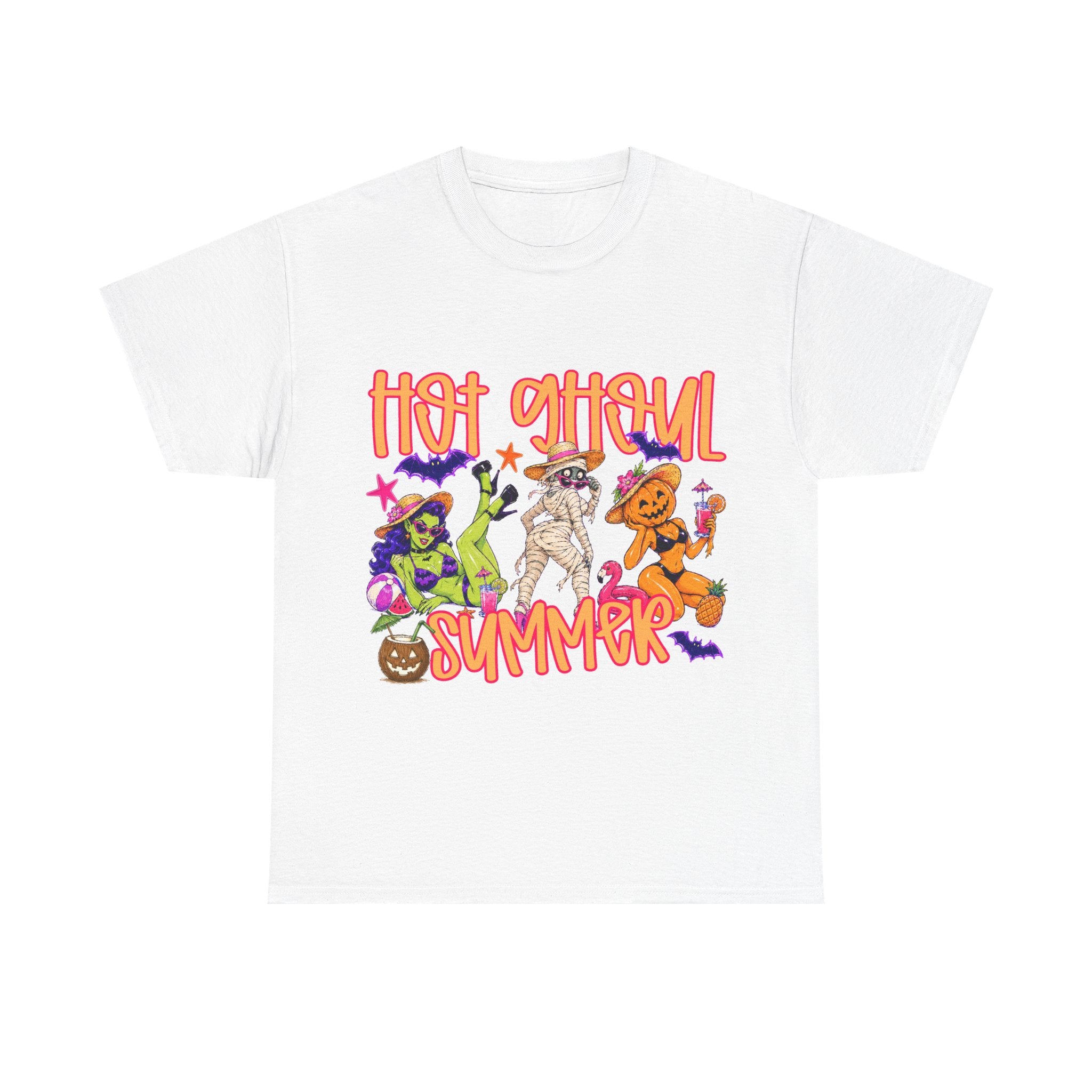 Hot Ghoul Summer T-Shirt | Halloween Mummies, Witch Cat, Pumpkin Costume