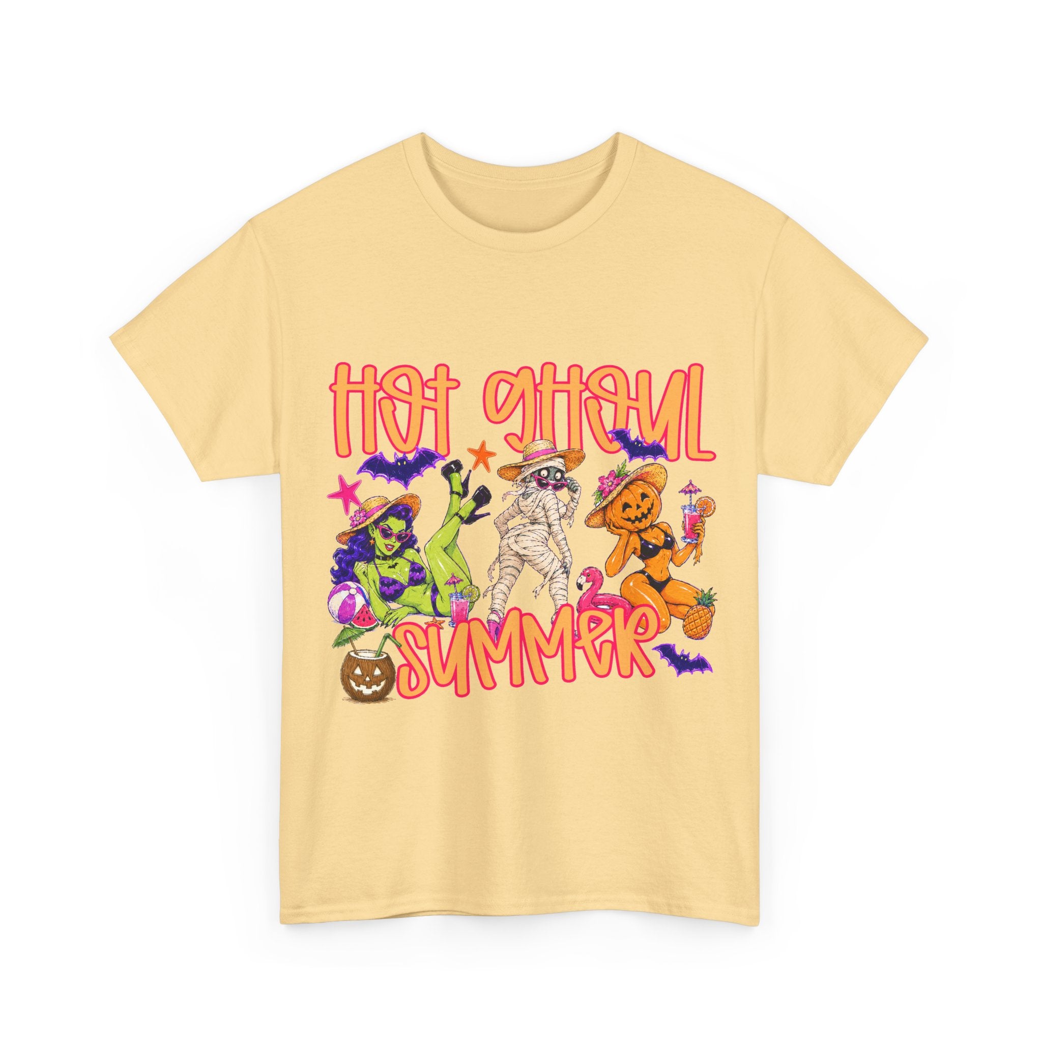 Hot Ghoul Summer T-Shirt | Halloween Mummies, Witch Cat, Pumpkin Costume