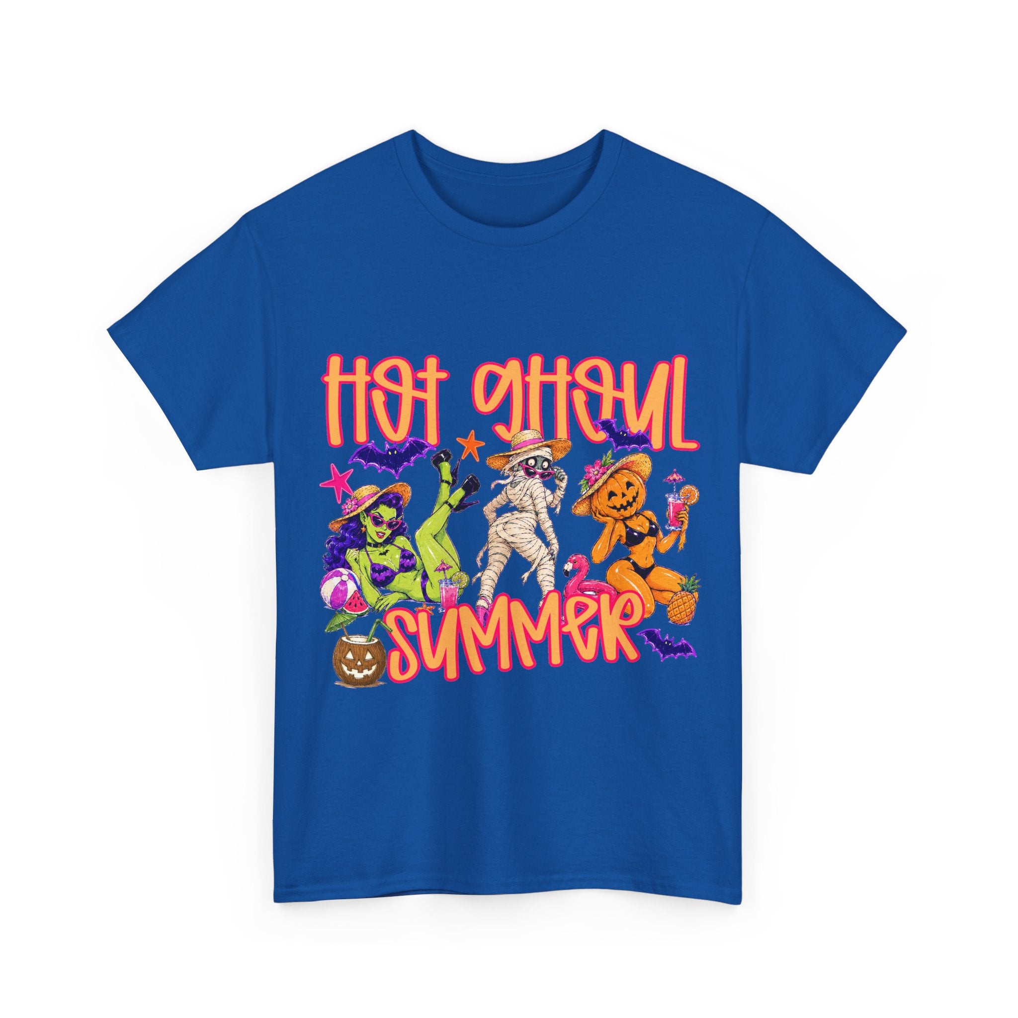 Hot Ghoul Summer T-Shirt | Halloween Mummies, Witch Cat, Pumpkin Costume