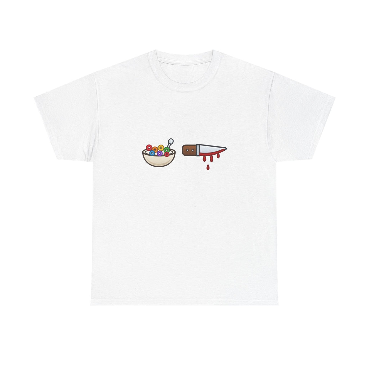 Cereal and Bloody Knife T-Shirt | Funny Dark Humor Graphic Tee