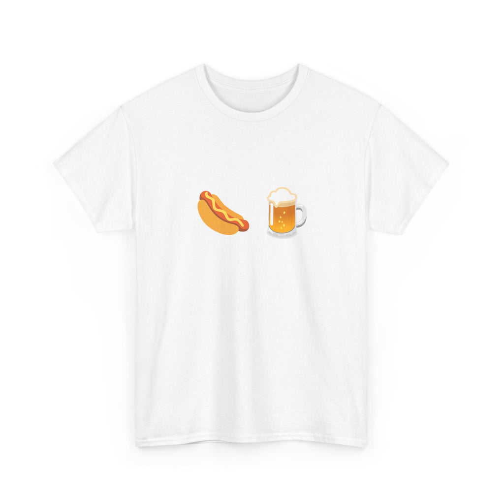 Hot Dog and Beer Emoji Tee | Food Emoji T-Shirt