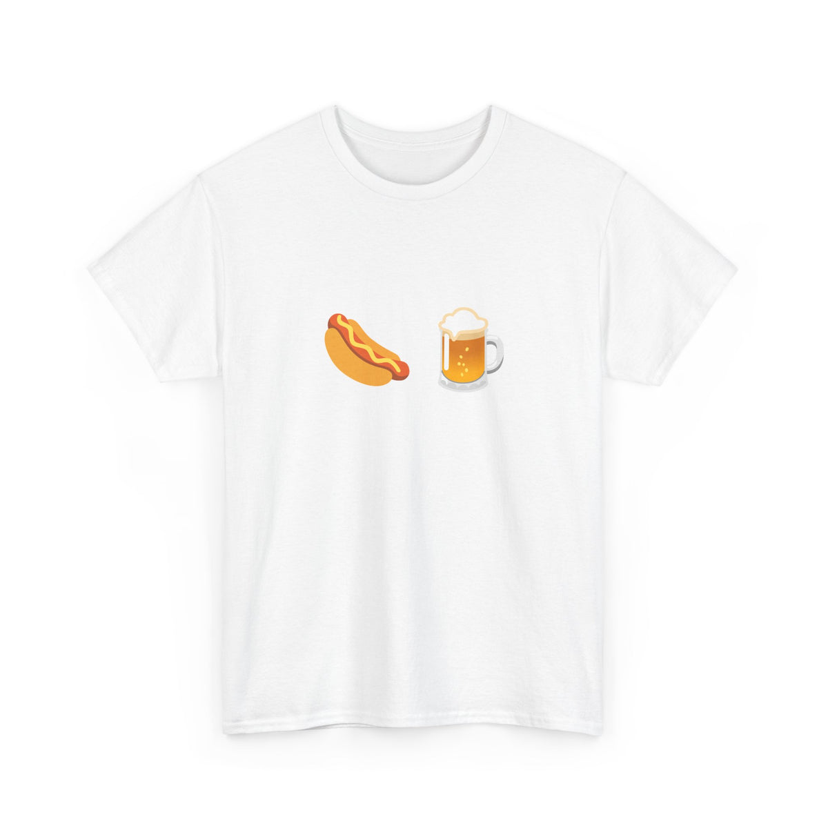 Hot Dog and Beer Emoji Tee | Food Emoji T-Shirt