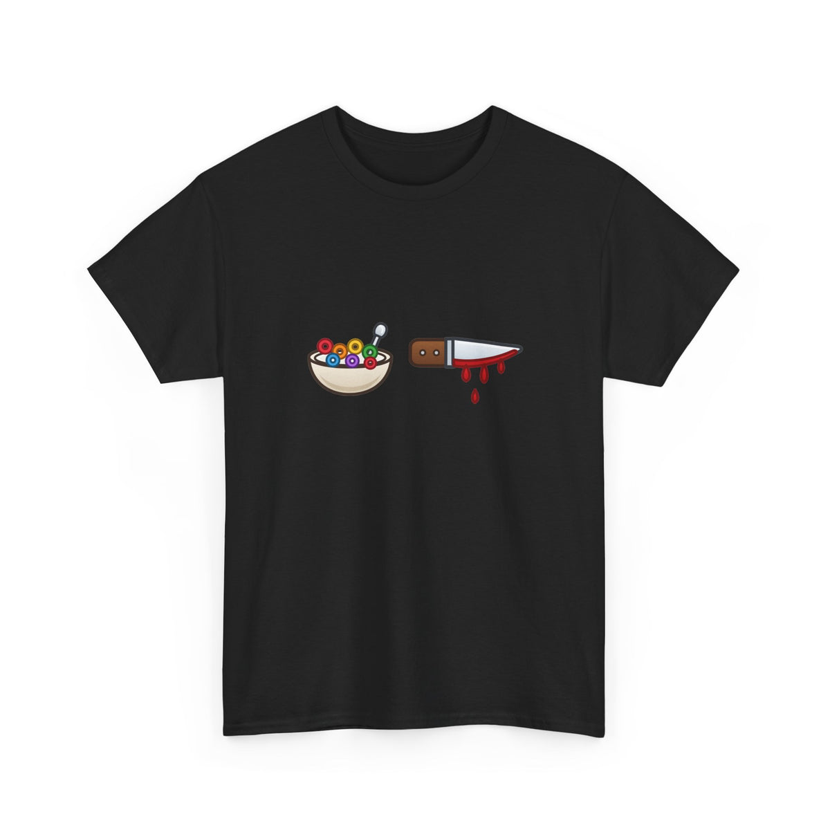 Cereal and Bloody Knife T-Shirt | Funny Dark Humor Graphic Tee