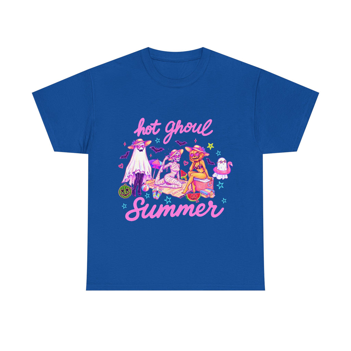 Hot Ghoul Summer T-Shirt | Pastel Goth Beach Tee, Cute Ghost Illustration